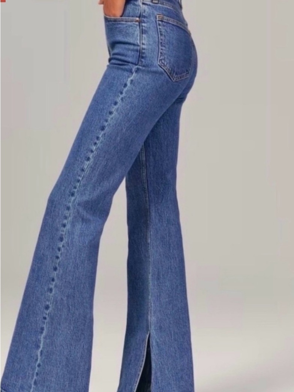 A&F The Vintage Flare High Rise Jeans split leg 26